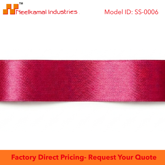 12mm Single Sided Satin Ribbon – Pink