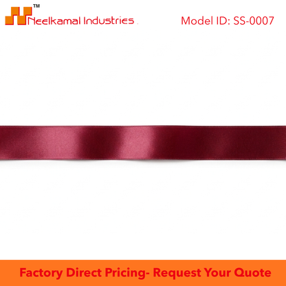 Single Side Satin Ribbons Maroon