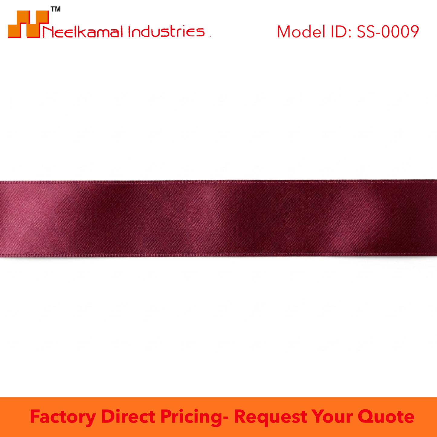 12mm Single Sided Satin Ribbon – SS0009