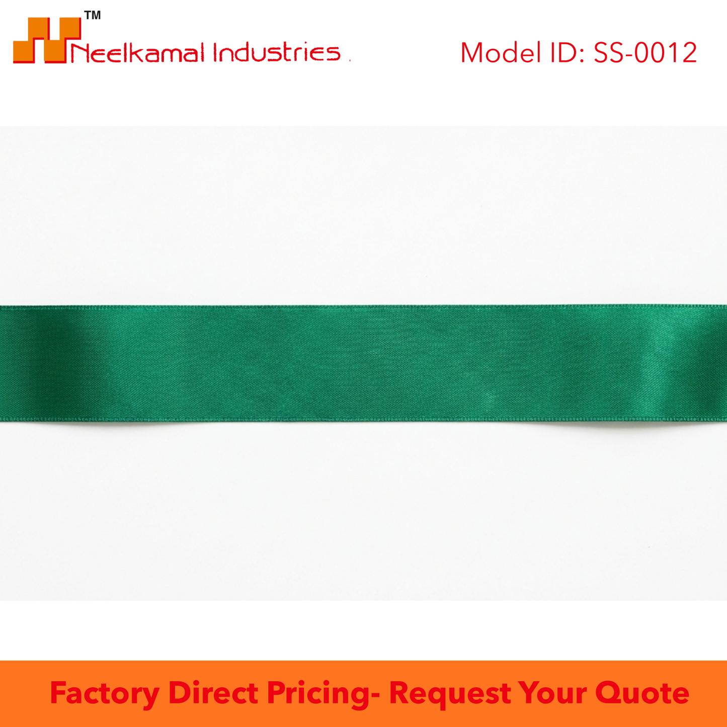 12mm Single Sided Satin Ribbon – SS0012