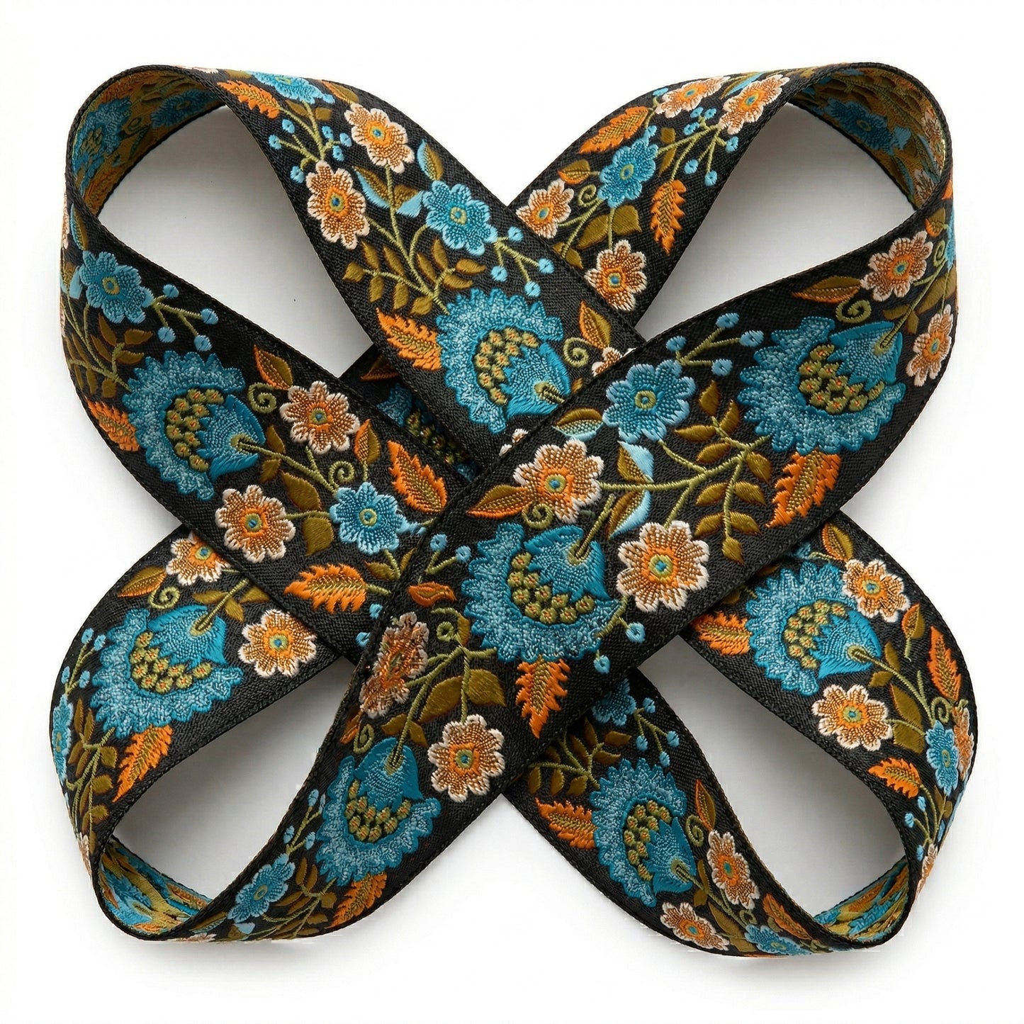 Jacquard Floral Woven Tape