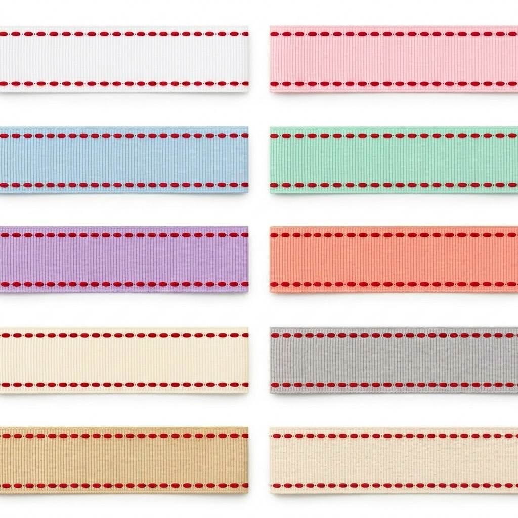 Grosgrain Ribbon with Elegant Stitch Detail