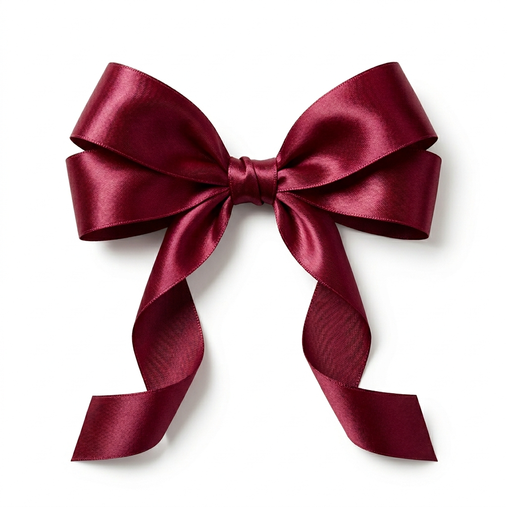 Single Side Satin Ribbons Maroon