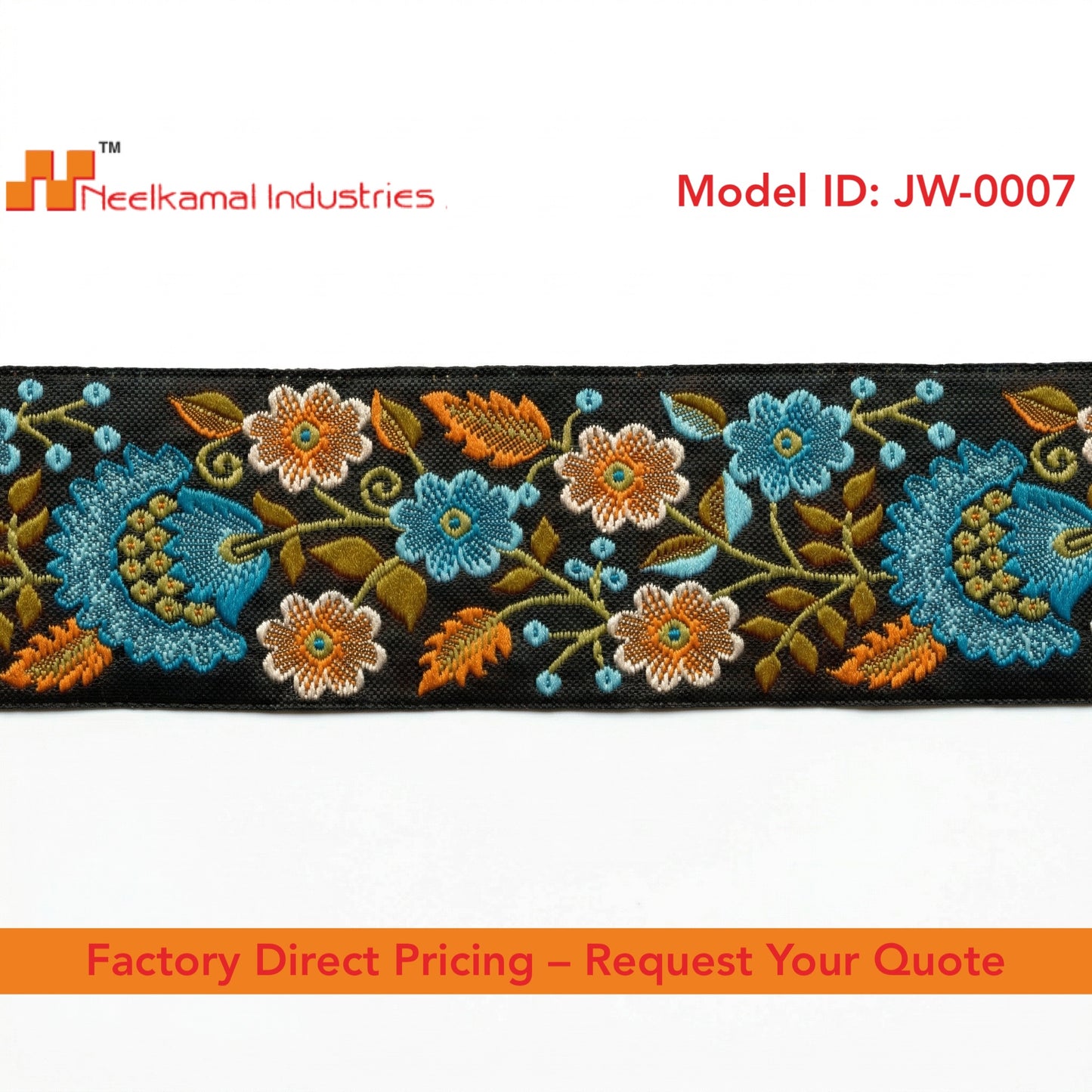 Jacquard Floral Woven Tape