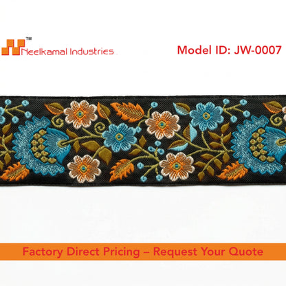 Jacquard Floral Woven Tape