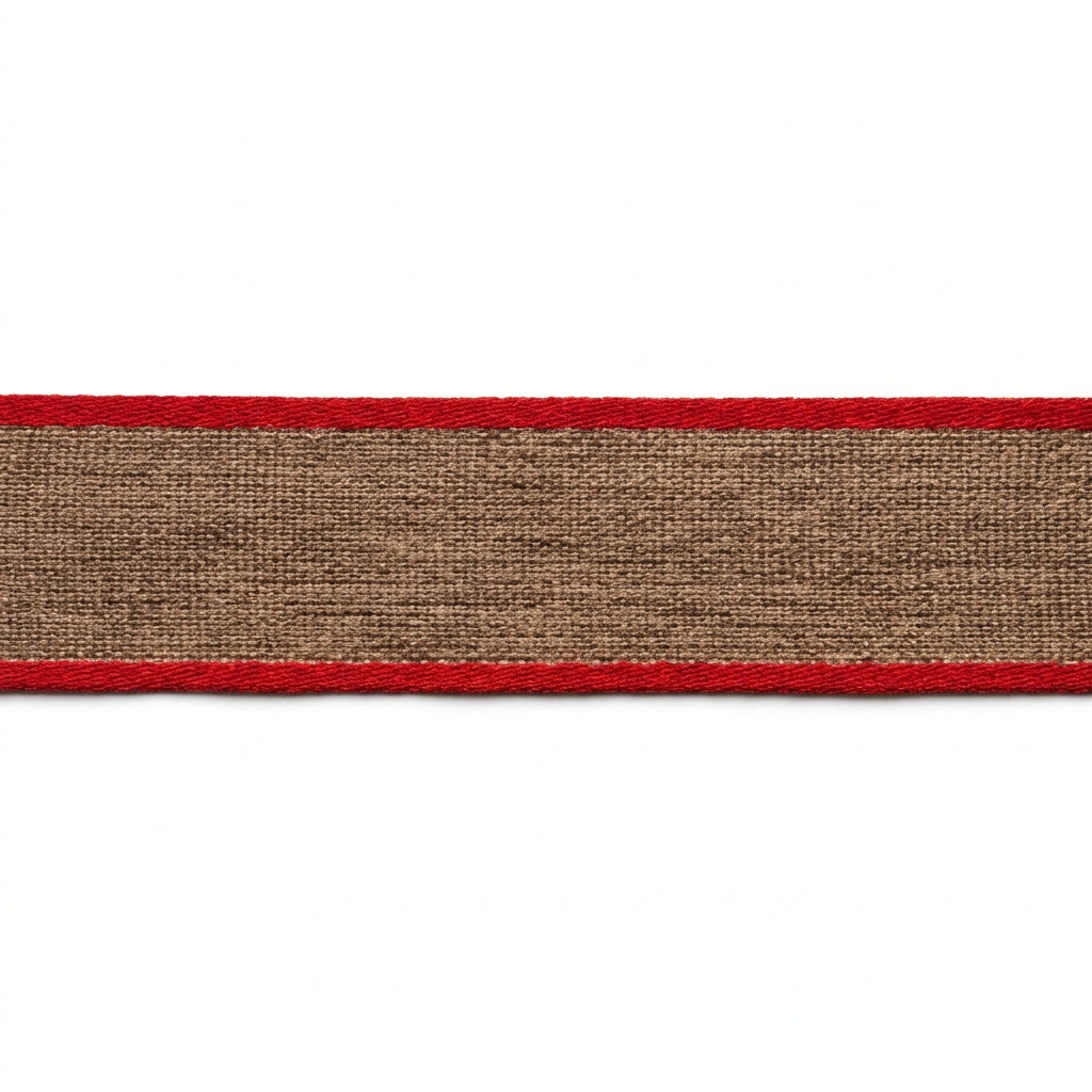 Jute Ribbon with Colored Edge