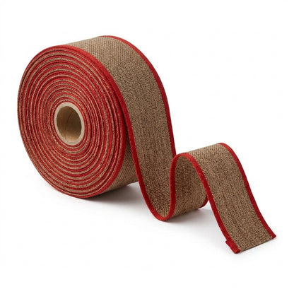 Jute Ribbon with Colored Edge